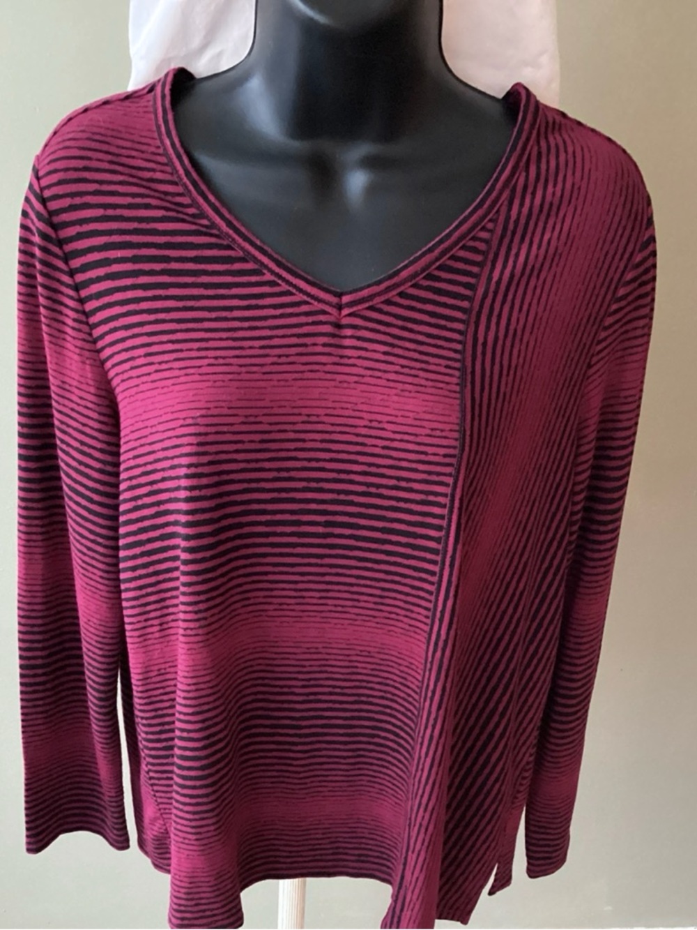 Habitat Pink and Black Striped Knit Top XS